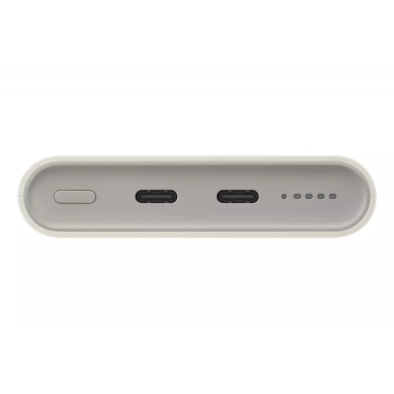 Power bank Samsung EB-U2510XUEGEU 10000 mAh, PD 3.0 25W, USB-C įėjimas/išėjimas, belaidis įkrovimas, 3 įrenginių išėjimas, smėlio spalvos