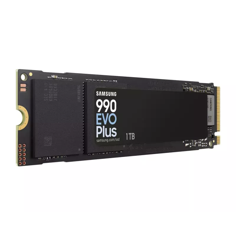 SSD M.2 2280 NVMe Samsung 990 EVO Plus 1 TB (MZ-V9S1T0BW) PCIe 4.0, Skaitymas 7150 MB/s, Rašymas 6300 MB/s