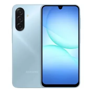 Išmanusis telefonas Samsung Galaxy A17 6,7 colio AMOLED 90Hz, 4 GB RAM, 128 GB, 50 MP, 5000 mAh, Hibridinis Dual SIM, IP54 (Šviesiai mėlyna)