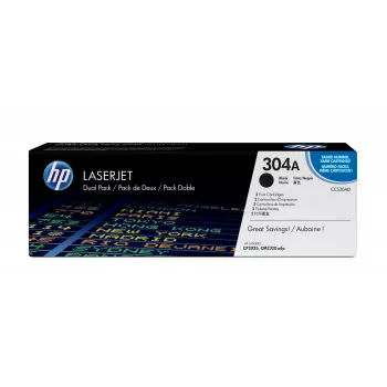 HP 304A 2 vnt. juodi originalūs lazeriniai kasečių rinkiniai