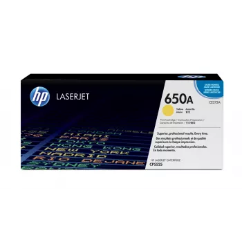 Originalus HP 650A geltonas kasečių toneris (CE272A) – 13 000 puslapių