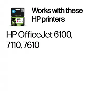 Original HP 933XL aukštos išeigos rašalo kasetė, purpurinė (CN055AE)