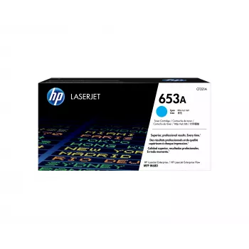Kasetė HP 653A Cyan (CF321A) – originali HP lazerinė kasetė, 2300 puslapių