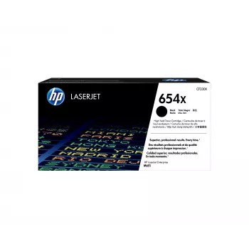 HP 654X didelės talpos juodas originalus „LaserJet“ kasečių toneris