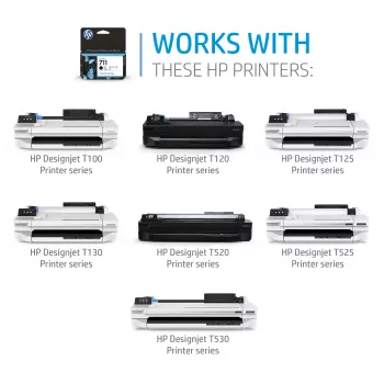 HP 711 29 ml geltona rašalo kasetė DesignJet