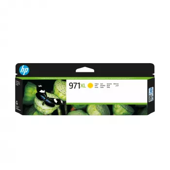 HP 971XL didelės talpos geltona originali rašalo kasetė, geltona, 1 vnt., 6600 puslapių