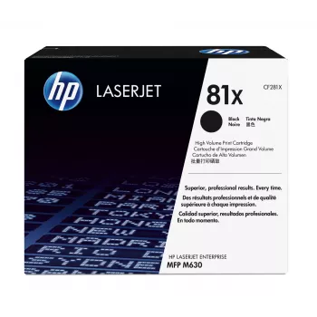 HP 81X didelės talpos juodas originalus lazerinio spausdintuvo kasetė, 25000 puslapių, juoda, 1 vnt.