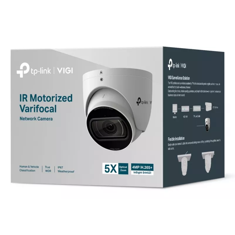 TP-Link VIGI InSight S445ZI Turret IP apsaugos kamera lauko naudojimui 2688 x 1520 pikselių lubų montavimui