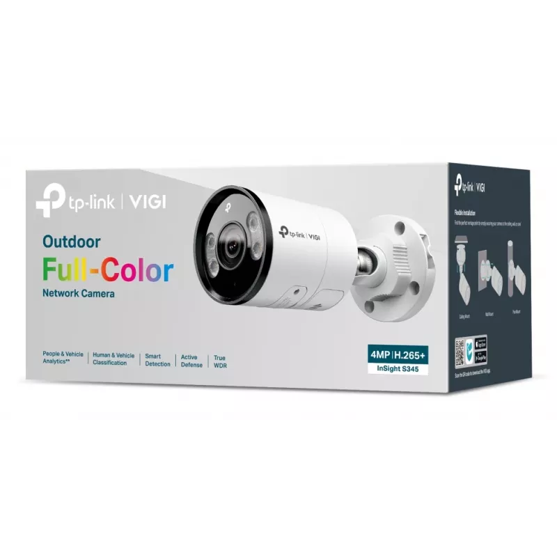 TP-Link INSIGHT S345 kulkos formos IP stebėjimo kamera, lauke, 2688 x 1520 pikselių, sieninis montavimas