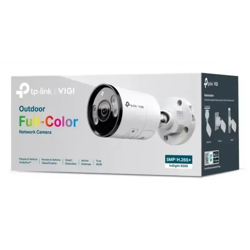 TP-Link INSIGHT S355 5MP kulkos formos IP lauko kamera, 2880 x 1620, 6 mm, sieninis montavimas