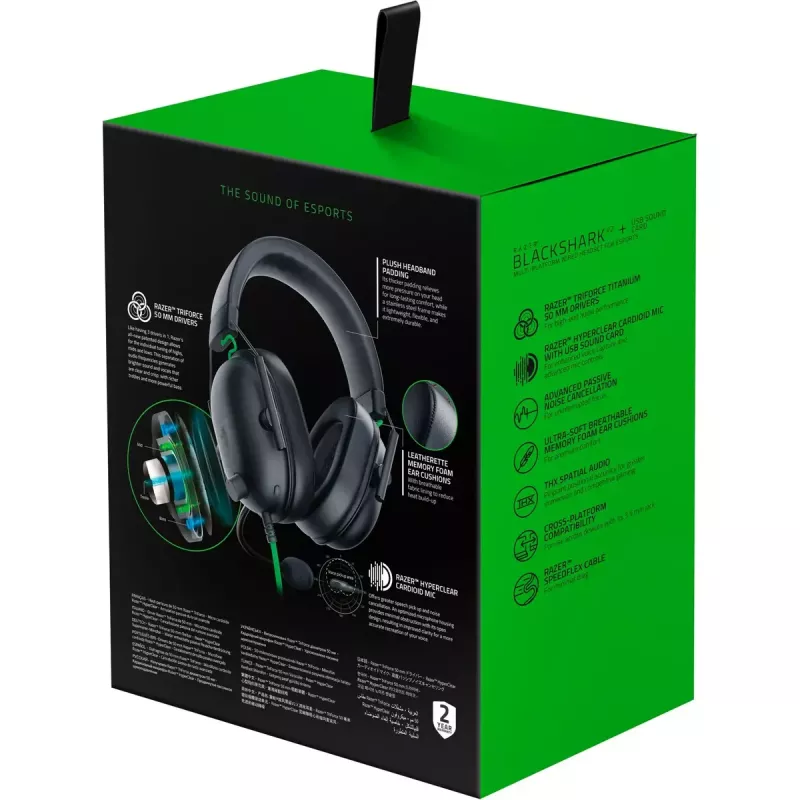 Laidinės žaidimų ausinės Razer BlackShark V2 X