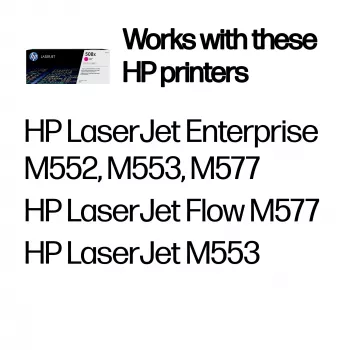 HP 508X didelės išeigos purpurinis originalus LaserJet kasečių toneris