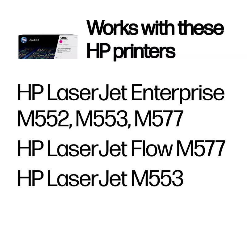 HP 508X didelės išeigos purpurinis originalus LaserJet kasečių toneris
