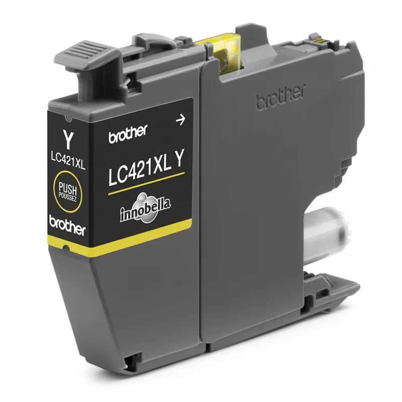 Brother LC-421XLY geltona kasetė 1 vnt. Originali didelės talpos (XL) geltona