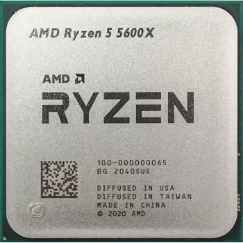 Stalinis procesorius AMD Ryzen 5 5600X, 6 branduoliai, 3,7 GHz bazinis, 4,6 GHz Boost, 32 MB L3, lizdas AM4, DDR4-3200 palaikymas