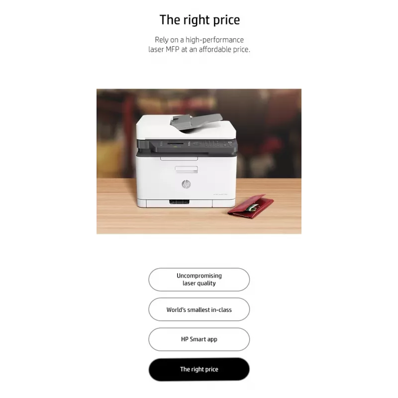 HP Color Laser MFP 179fnw spausdintuvas, lazerinis, spalvotas, 600 x 600 DPI, A4, tiesioginis spausdinimas, juodas, baltas