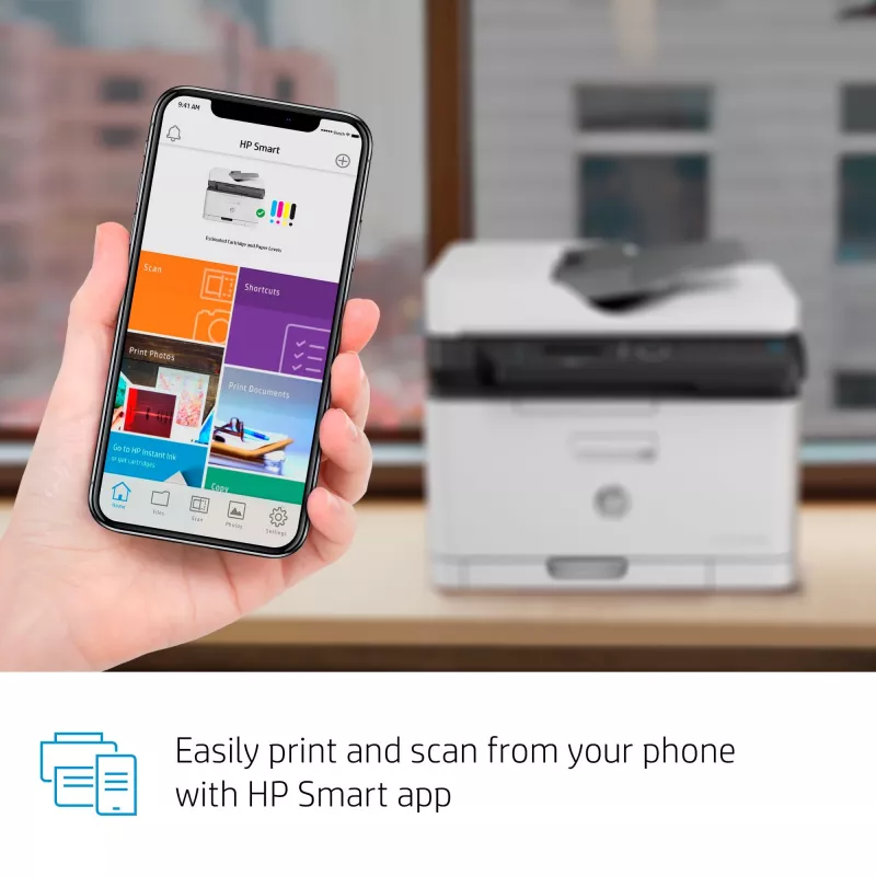 HP Color Laser MFP 179fnw spausdintuvas, lazerinis, spalvotas, 600 x 600 DPI, A4, tiesioginis spausdinimas, juodas, baltas