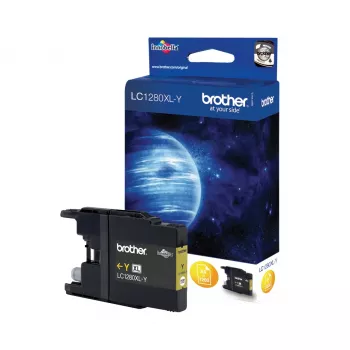 Brother LC1280XLY kasetė geltona 1 vnt. Originali didelės talpos geltona