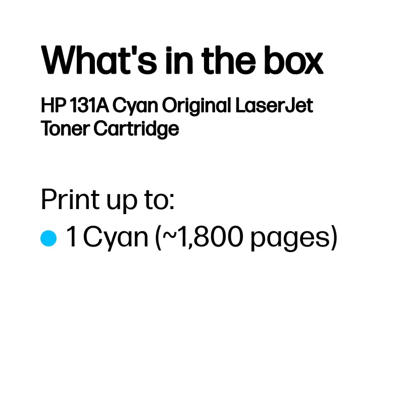 HP 131A Cyan Original LaserJet Tonerio kasetė CF211A