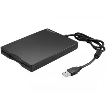 Sandberg USB diskelių įrenginys, išorinis diskelių skaitytuvas, USB 2.0, 360 RPM, 102 mm, 140 mm, 17 mm