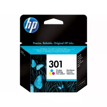 HP 301 Tri-color Original rašalo kasetė (3 spalvos, 150 puslapių)