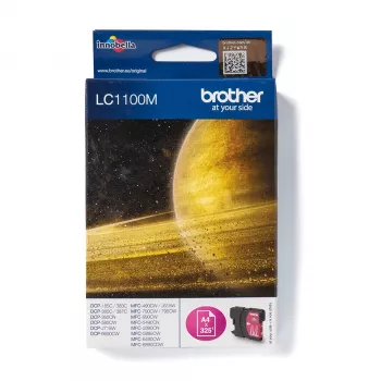 Kasetė Brother LC-1100M Raudona 325 puslapių (5,5 ml) DCP-385, DCP-585, DCP-715, MFC-290, MFC-490, MFC-615