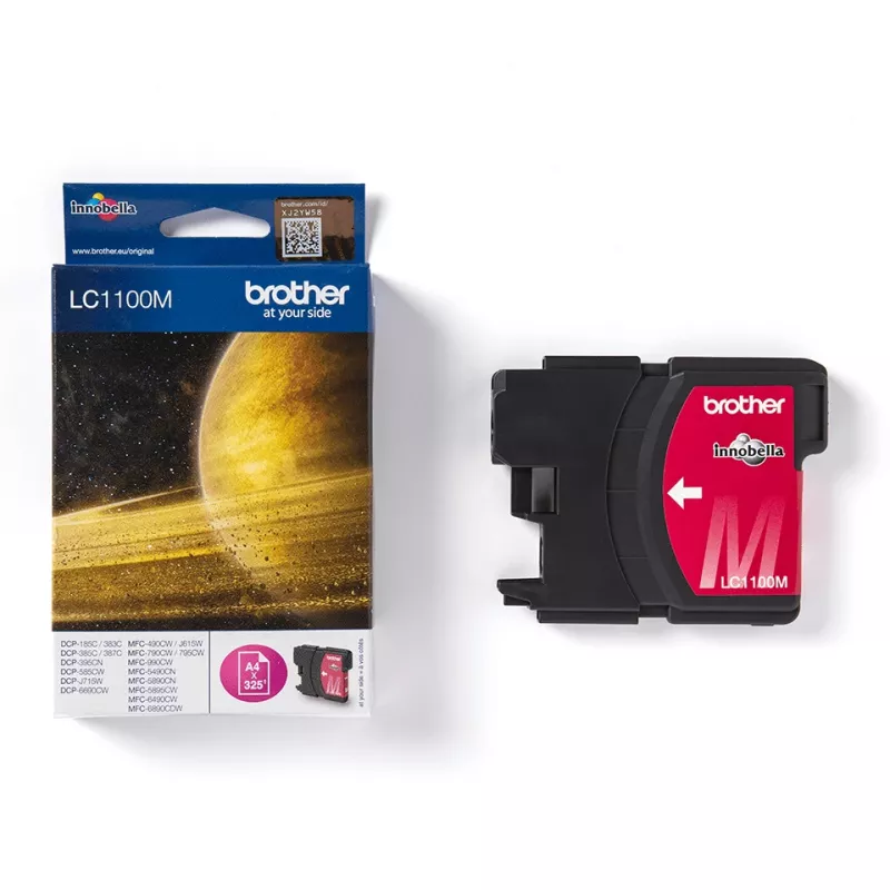 Kasetė Brother LC-1100M Raudona 325 puslapių (5,5 ml) DCP-385, DCP-585, DCP-715, MFC-290, MFC-490, MFC-615