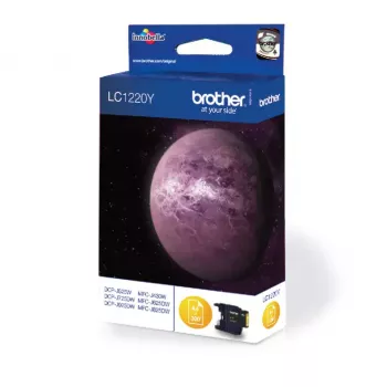Originalus rašalo kasetė Brother LC1220Y geltona, 300 puslapių