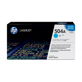 HP 504A Cyan Original LaserJet Tonerio kasetė
