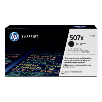 HP 507X didelės talpos juodas originalus LaserJet kasečių rinkinys, 11000 puslapių, juoda, 1 vnt.