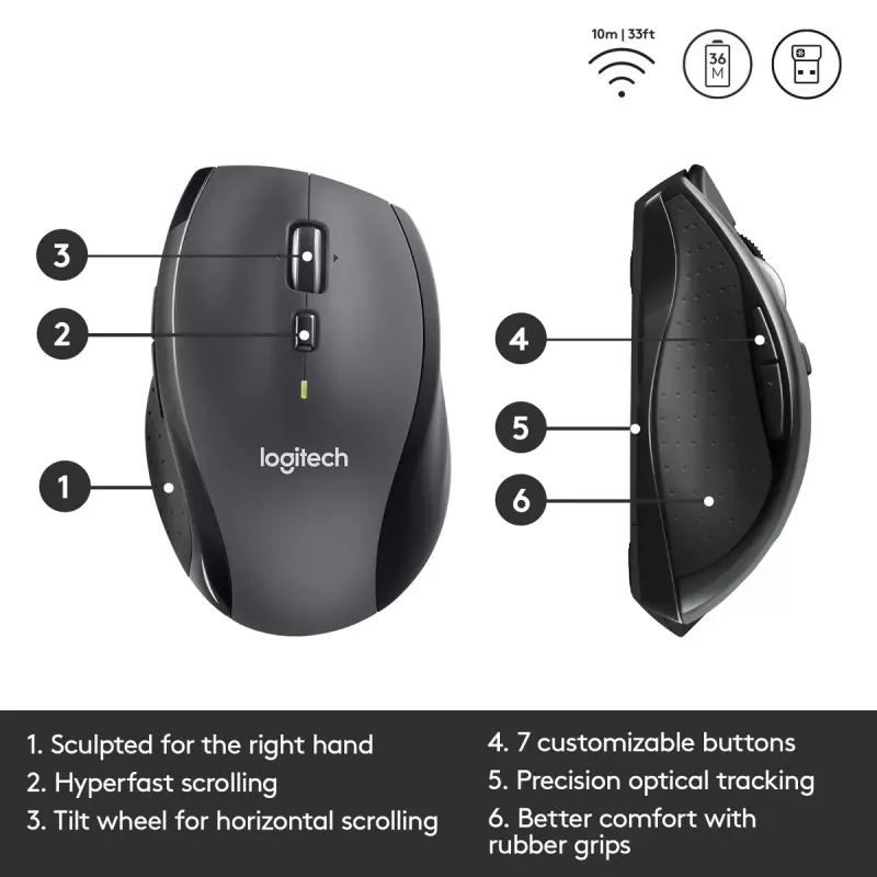 Belaidė pelė Logitech Marathon M705 RF