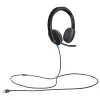 Ausinės Logitech H540 su įmontuotu mikrofonu, USB Type-A, juodos spalvos
