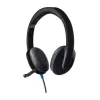 Ausinės Logitech H540 su įmontuotu mikrofonu, USB Type-A, juodos spalvos