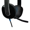 Ausinės Logitech H540 su įmontuotu mikrofonu, USB Type-A, juodos spalvos