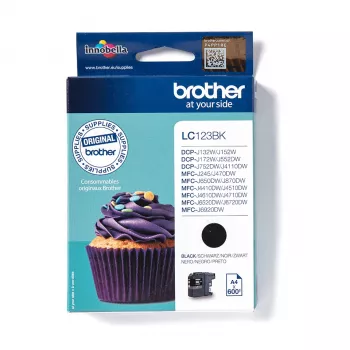 Originalus Brother LC123BK juodos spalvos rašalo kasetė (1 vnt.)