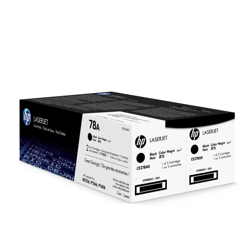 HP 78A 2 vnt. juodi originalūs LaserJet tonerio kasetės, 4200 puslapių, juoda, 2 vnt.