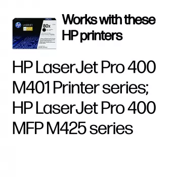 Tonero kasetė HP 80X High Yield CF280X 10000 puslapių juoda
