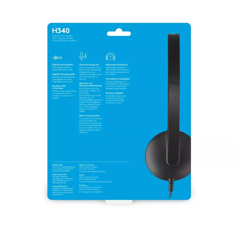 LOGITECH H340 - USB - Ausinės - Juodos