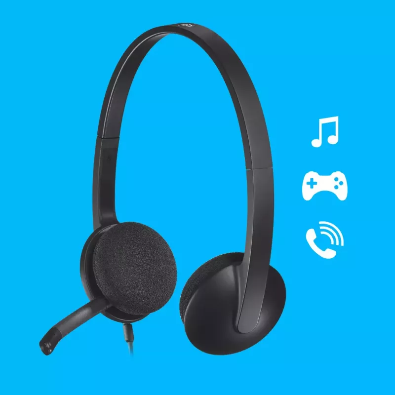 LOGITECH H340 - USB - Ausinės - Juodos