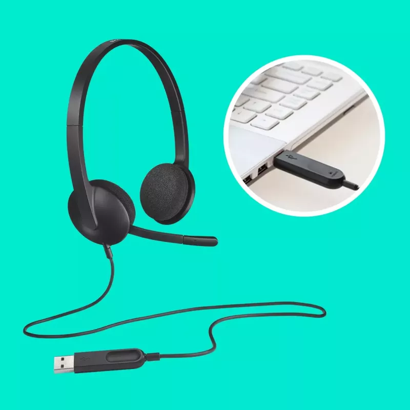 LOGITECH H340 - USB - Ausinės - Juodos
