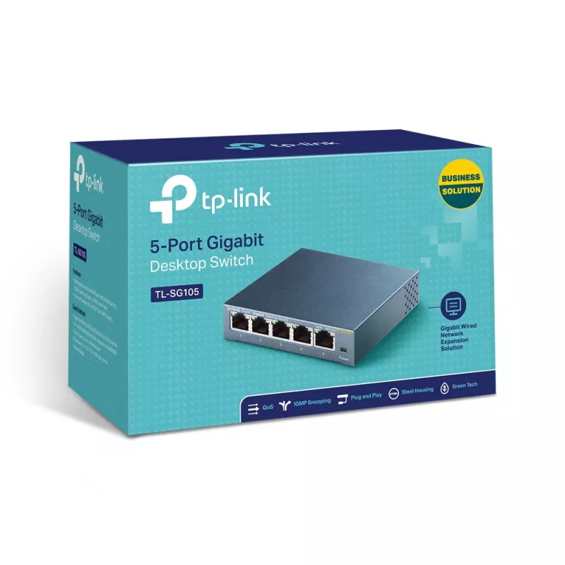 Nevaldomas jungiklis TP-Link TL-SG105 5 prievadų 10/100/1000Mbps