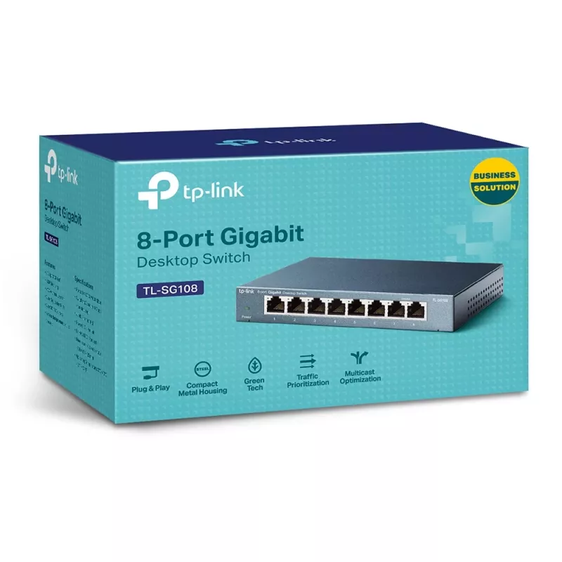TP-Link TL-SG108 8 prievadų gigabito nesujungiamas tinklo jungiklis