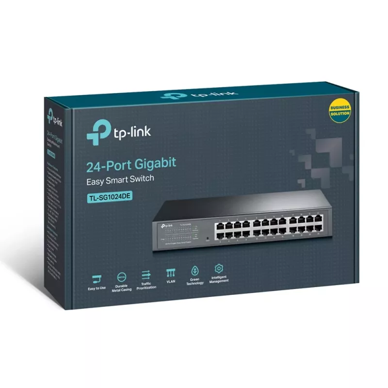 TP-Link TL-SG1024DE 24 prievadų Gigabit Easy Smart valdomas jungiklis, L2, 1U