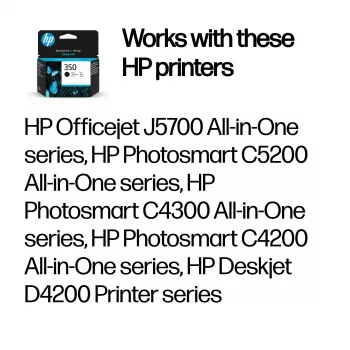 HP 350 juoda originali rašalo kasetė
