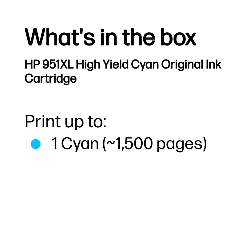 HP 951XL didelės talpos žalsvai mėlyna originali kasetė