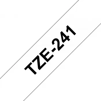 Brother TZE-241 etikečių juosta Juoda ant baltos