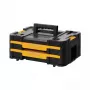 Dėžutė smulkioms detalėms DeWalt DWST1-70706, plastikinė, 8 L, 2 skyriai, užrakinama, su rankena, 440×314×176 mm, juoda