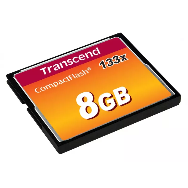 CompactFlash atminties kortelė Transcend TS8GCF133, 8 GB, 50 MB/s skaitymas, 20 MB/s rašymas