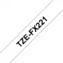 Laminuota juosta Brother TZe TZEFX221 juoda ant baltos 9mm