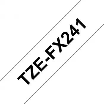 Brother TZE-FX241 etikečių juosta Juoda ant baltos TZ